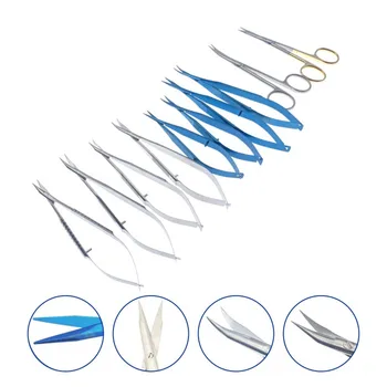Офталмологични ножици, инструмент за тенотомии Westcott, микро ножици от неръждаема стомана/титан