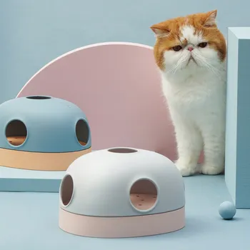 Hola Играчки за котки въртяща се маса, топка, интерактивна играчка за котки, игра в няколко комбинации, материал PP, аксесоари за котки, играчки-пъзели за котки