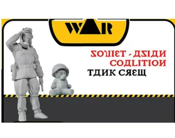 Новата съветска фигурка tankman 1/35 в разглобено с формата на мече модерна фигурка от смола Набор от играчки 