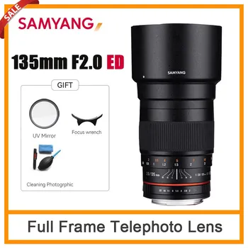 Samyang 135mm F2.0 ЕД полнокадровый Асферический супер телефото обектив за Sony E Canon EF Nikon F Mount Обективи за Фотоапарати от типа 5D 600D d6500
