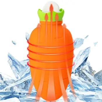 Cartoony чанта за топла вода, Микровълнова отопление Зимна чанта за гореща вода Сладко cartoony компрес под формата на моркови с топла със студена вода За