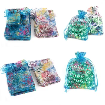Най-добрите Чанти от Органза с завязками 7x9 9x12 10x15 cm, 13x18 см, Бели и Цветни Торбички За Опаковане на Бижута, Чанти за Сватбени Подаръци, Чанти и калъфи за бижута