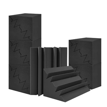12 Опаковки акустична пяна изолация на звукови панели с висока плътност, 12x7x7 инча, Звукопоглощающая пяна за студиа дома