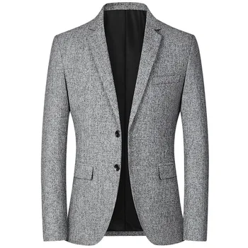 Пролетта мъжки яке-сако 4XL, нови мъжки модни ежедневни тънки палта, красиви мъжки бизнес якета, Костюми, мъжки блейзери, Потници