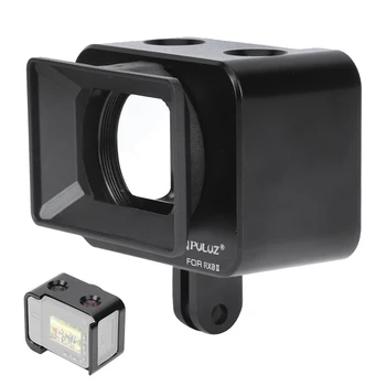 Клетка за видеоблогера PULUZ за Sony RX0 II, защитна рамка от алуминиева сплав, клетка с 37-мм UV филтър, сенник за обектив за обектив, Аксесоари