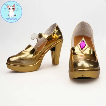 COSGOGO Genshin Impact Mondstadt Mona, обувки за cosplay на Хелоуин, дамски обувки на висок ток, ново 2020, топла играта