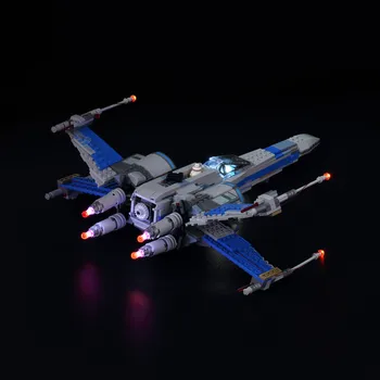 Комплект led подсветка Kyglaring за блокове Star Wars Poe's X-Wing Fighter Building Block Light, съвместими с Lego 75102
