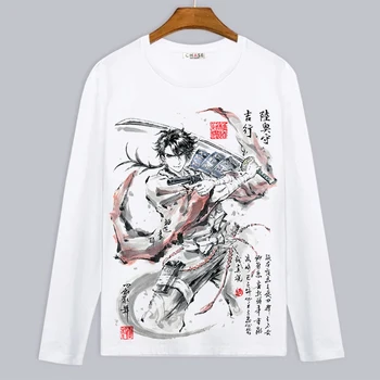 Touken Ranbu Онлайн Тениска за cosplay Микадзуки Мунечика, Мъжки/Дамски Пролетно-есенна Тениска с дълъг ръкав, тениски с Анимационни герои, Костюми