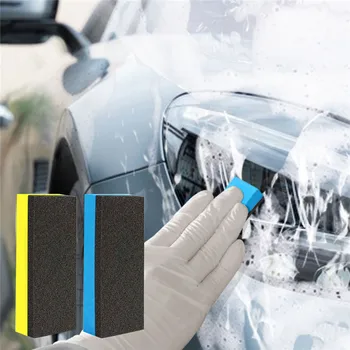 Нова гъба за миене на колата Magic Mud Block Stick Pad, Преди отстраняването на замърсявания, полиращ восък за грижа за автомобила и почистващи препарати