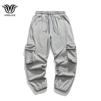 Есенни маркови нови спортни панталони 2022 размер оверсайз ins с голямо странично джоб, свободни мъжки спортни панталони с еластичен ластик на талията y2k, улични панталони в стил хип-хоп