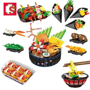 Японската кухня, суши, строителни блокове, подарък приятелите на момчета и момичета, Детска игра, играчки за сглобяване на пъзела на фини прахови частици във всяко семейство