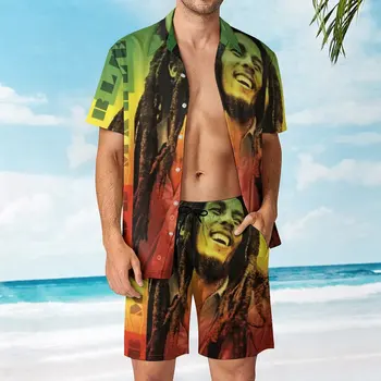 Мъжки плажен костюм Bobs Marley And премиум-клас, 2 броя, високо качество на координати за плуване, Размер Eur