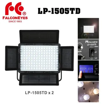 Falcon Очи 2x LP-1505TD 72 Watt led панел с регулируема яркост за снимки и видео, светлинна лента 150 бр., студийная фотография, постоянна светлина led