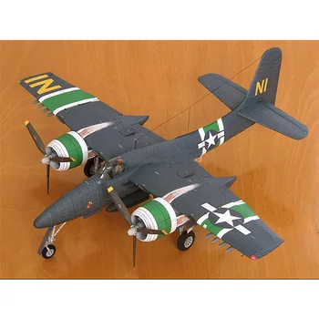 1:33 на САЩ Изтребител F7f Тигър Котка Книжен модел самолет Модел Tigercat военни фенове на направи си Сам играчка