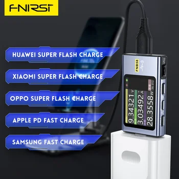 FNIRSI FNB58 USB тестер на напрежение, волтметър Амперметър Бързото Откриване на такса Измерване на капацитет на спусъка Измерване на пулсации
