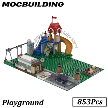 Градска детска площадка Модулни сгради MOC Градивен елемент САМ Образователен тухла Детска играчка за подарък