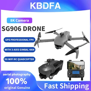 KBDFA SG906 Професионален FPV-Дрон с 4K камера, GPS 3 км, с 3-Осово Карданом 4 км Бесщеточный Квадрокоптер, Избегающий препятствия, Радиоуправляеми безпилотни самолети, Играчки