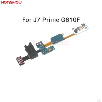 10 бр./лот за Samsung Galaxy J7 Prime G610F Бутон за връщане у дома, сензор ключ + аудио жак за слушалки, гъвкав кабел