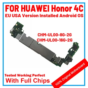За HUAWEI Honor 4C дънна Платка 100% Чиста Замененная Оригиналната дънна Платка Android OS CHM-UL00-8G-2G CHM-UL00-16G-2G Логическа такса