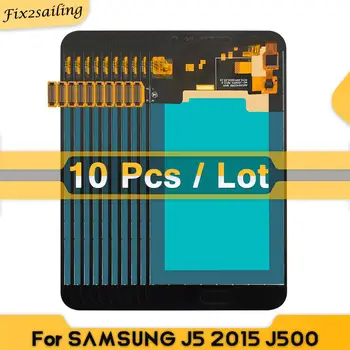 10 бр. Копие на OLED LCD дисплей За Samsung Galaxy J5 2015 J500 J500F J500FN J500M J500H Тестван Сензорен Екран възли с подмяна на