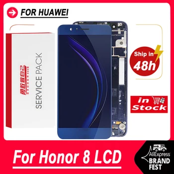 100% Оригинален 5,2-инчов дисплей с панел за Huawei Honor 8, LCD сензорен дисплей, дигитайзер, възли за Честта 8 с логото на