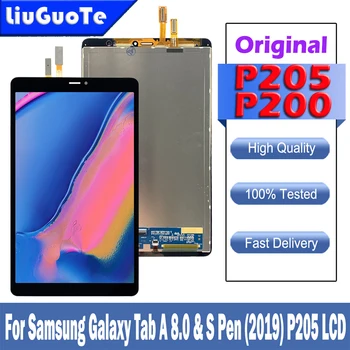 Тест AMOLED На Samsung Tab A 8,0 2019 SM-P200 SM-P205 P200 P205 LCD Сензорен Дисплей Дигитайзер Панел Стъкло В събирането на