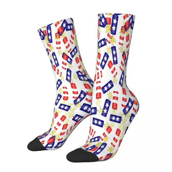 Празнични чорапи с фойерверки, мъжки и дамски зимни чорапи в стил хип-хоп