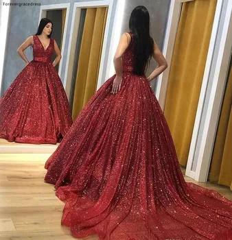 Червено арабското вечерна рокля от Дубай 2019, евтино рокля с пайети трапецовидна форма, празнична дамски дрехи, вечерна рокля за бала, сшитое на поръчката, плюс Размер