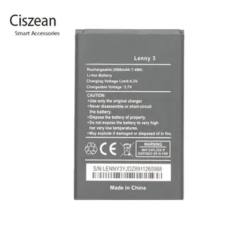 Ciszean 1x Нов 3,7 През 2000 mah Взаимозаменяеми Батерия лени 3 За Wiko LENNY3 Batterie Bateria 