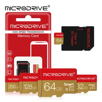 Micro TF Карта от 16 GB, 32 GB 128 Г 256 грама 64 GB SD Карта Клас 10 Флаш Карта Памет cartao de memoria mini sd карта с подарочным SD адаптер