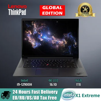 Лаптоп Lenovo ThinkPad X1 Extreme Лаптоп Notebook 2022 i9-12900H RTX 3080Ti 16 GB, 512 GB/1tb/2tb SSD 16-инчов 4K 100% Adobe RGB