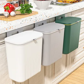 9Л Монтиране на кошче за боклук, за съхранение на кухненски шкаф, умно кофа за баня, окачени кофи за боклук, кухненски принадлежности