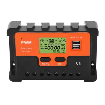 PWM Контролер на заряд LCD дисплей Контролер за слънчеви такса Температурна компенсация на базова станция за АВТОБУСА