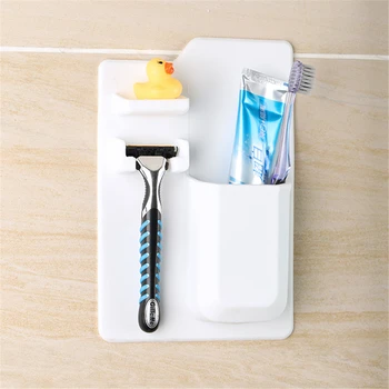 Креативен силикон държач за четка за зъби от първа необходимост в банята, Стенни поставка за четка за зъби